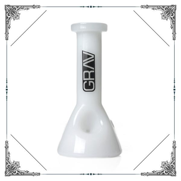 Mini Grav Glass Water pipes With Ice Catcher Handpipe White Glass Smoking Pipe