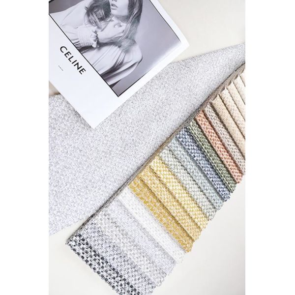 100% Polyester Chenille Classic Plaid Texture Fabric for Sofa
