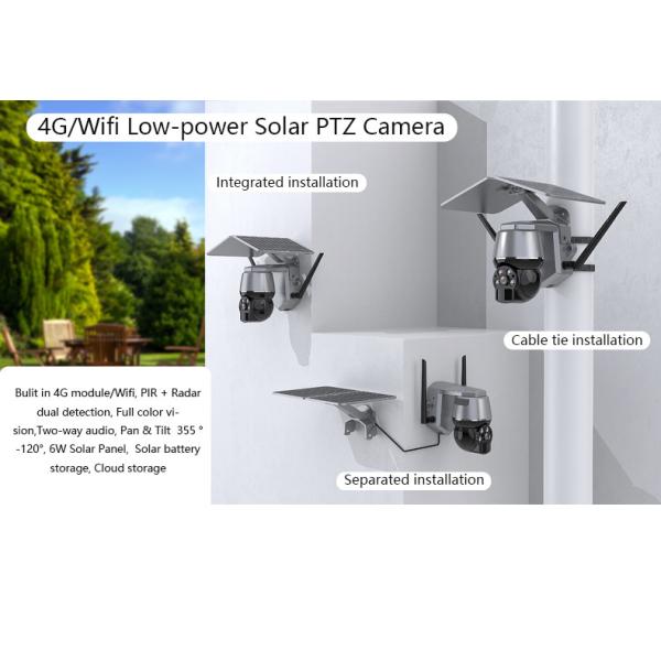 Ночное видение инфракрасн Ptz камеры слежения H.265 Mp4 4g Wifi солнечное