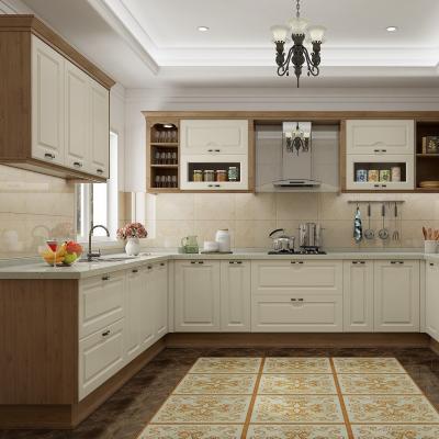 Contemporary Readymade Kitchen Pantry Cabinets Eco Friendly MDF White