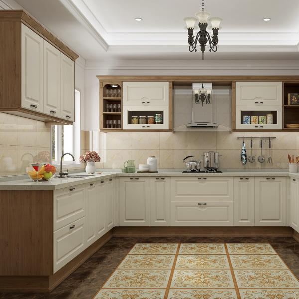 Contemporary Readymade Kitchen Pantry Cabinets Eco Friendly MDF White