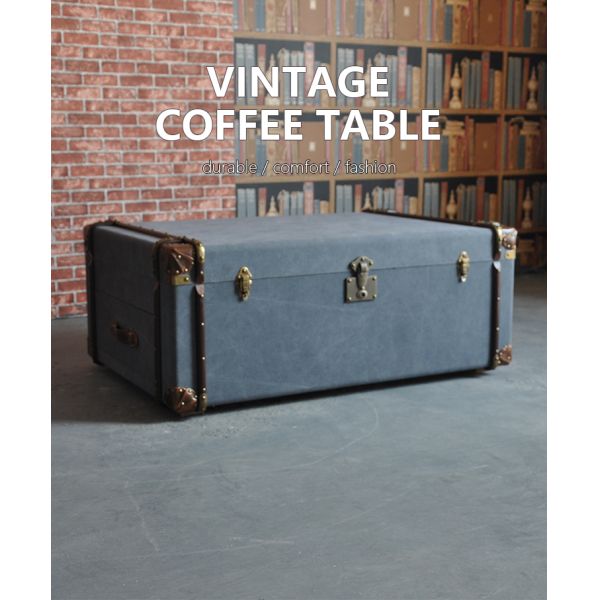 Nidea #8605 American Retro Style Leather Coffee Table Storage Cabinet Personalized Home Furniture Living Room Villa Restaurant