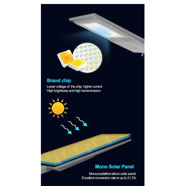 Уличный фонарь DC 100 w 200 w 300 w IP66 датчика движения уличного света алюминиевой наивысшей мощности солнечный на открытом воздухе
