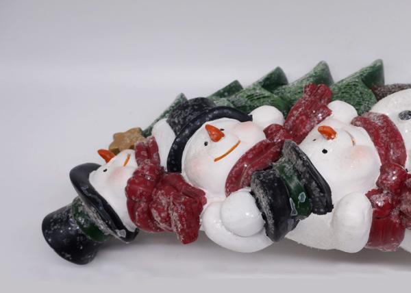 Logo Customized Polyresin Crafts Snowman Christmas Tree Decorations Figurines Gifts