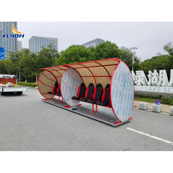 Aluminum Portable Substitute Bench Assemble Installation For Soccer Stadium