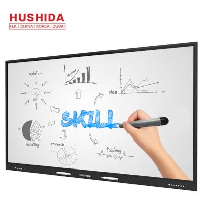 HUSHIDA o tela táctil capacitivo 4mm de 65 polegadas moderou o whiteboard interativo de vidro para a classe inteligente