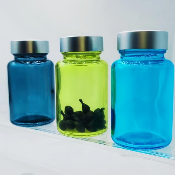 100ml Glass Capsule Bottle Hair Supplement Bottle Round Capsule Glass For Eye Serum And Facial Serum OEM