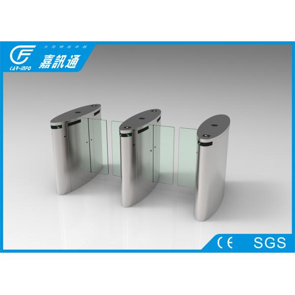 Acrylic Glass Door Swing Gate Turnstile , Waist High Turnstile 3 Million Cycles Life Span