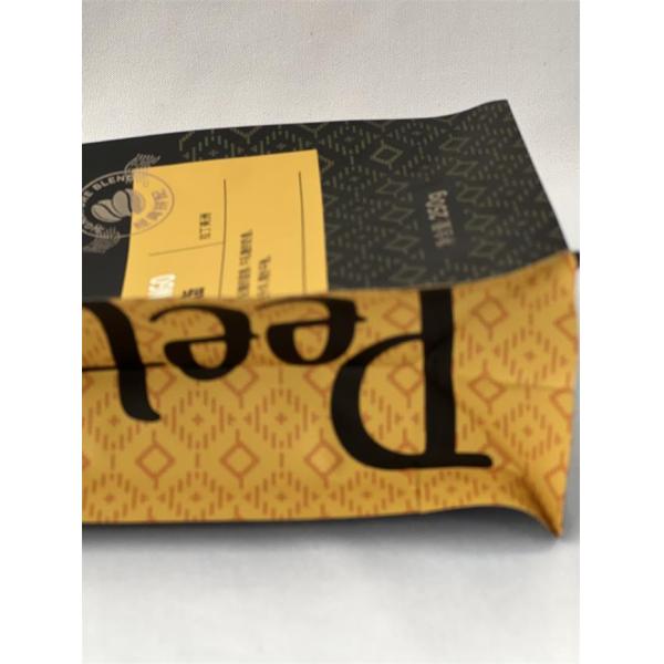 Custom Logo Kraft Coffee Packaging Pouch 120 Microns With Valve
