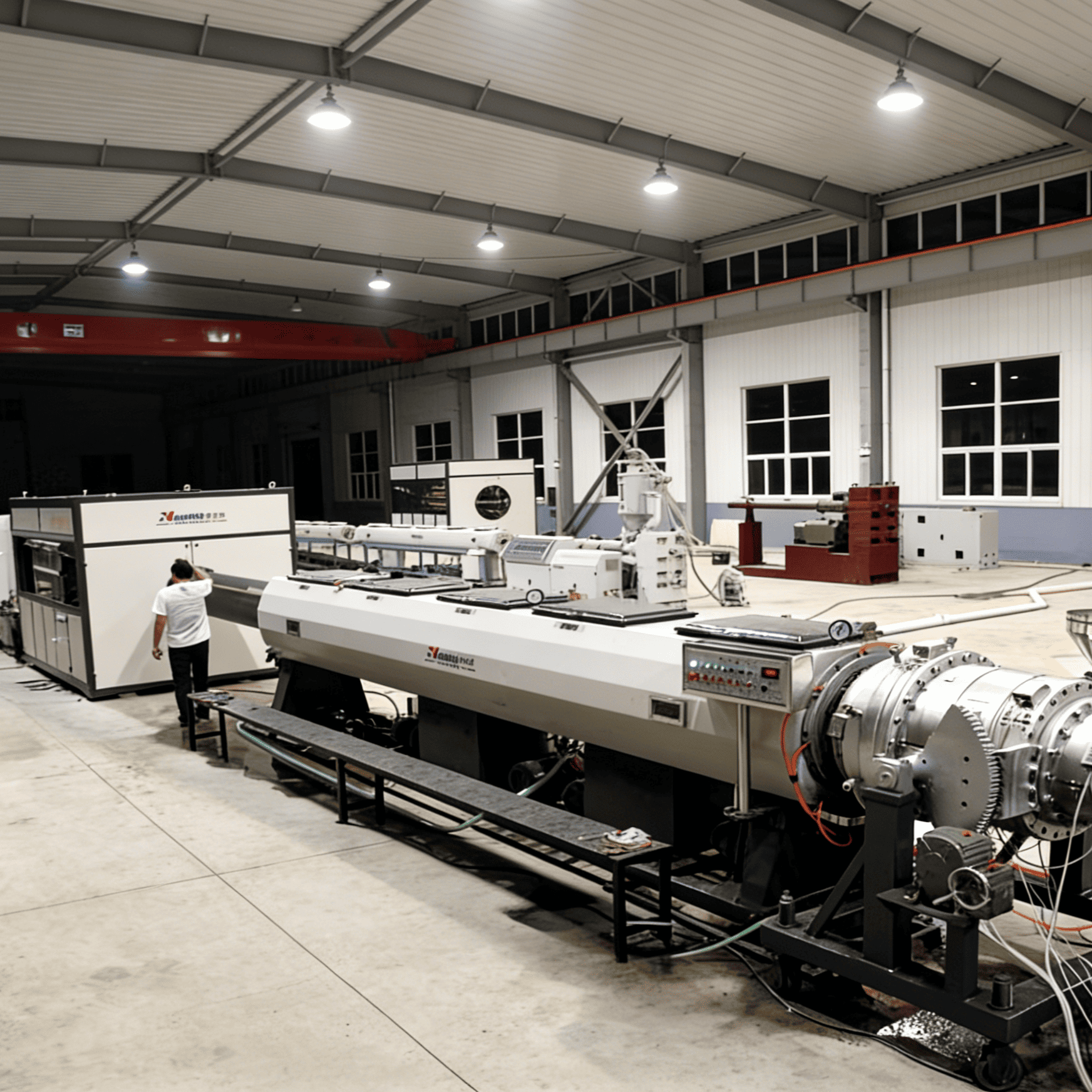Automatic HDPE Pipe Extrusion Line for PE100 Water Gas Supply Pipes with 16-1600mm Diameter Range