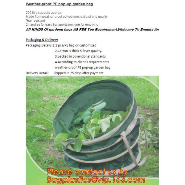 Плантатор сада пластмассы полиэтилена ЛДПЭ кладет в мешки для овоща, дерева и саженец цветка, ЛДПЭ пластмассы отверстия 15 ГАЛЛОНОВ растет б