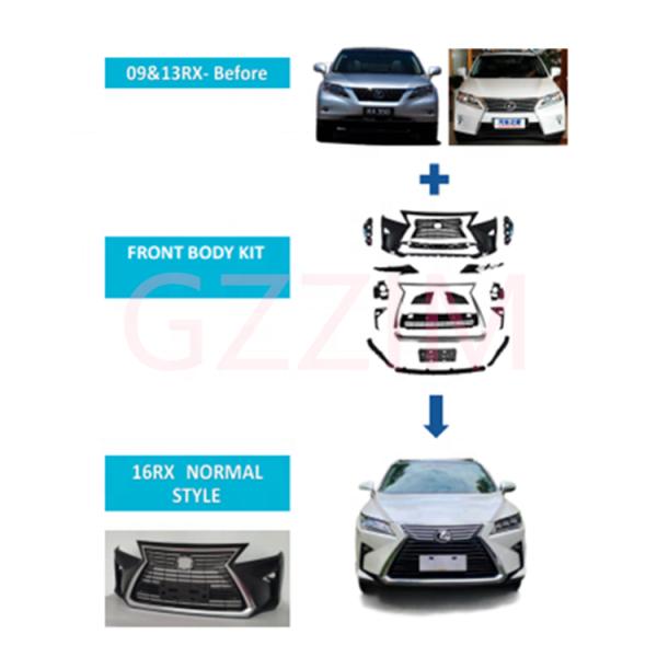 Lexus RX 2009-2013 Обновление до 2016 Автоаксессуары Спортный стиль Передний корпус