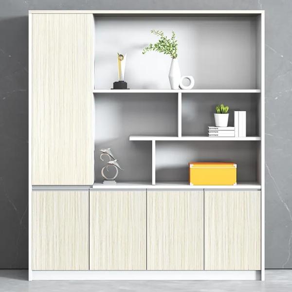 Épaisseur de 25 mm Armoire de rangement de bureau en bois pour l'affichage de fichiers Étagère arrière-plan