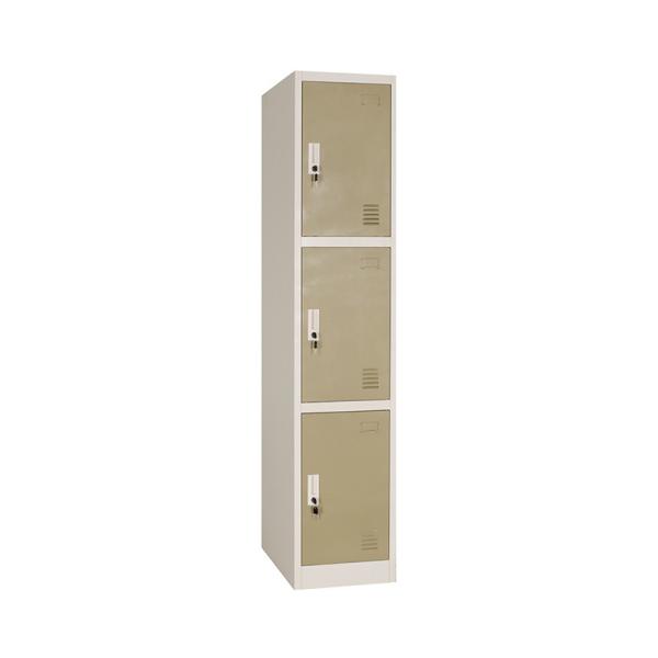Office Staff Metal Lockers 3 Doors Gym Clothes Storage