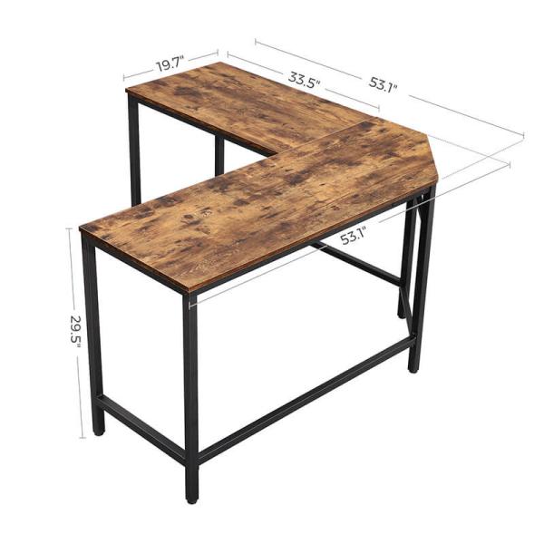 Corner Computer Desk for Sale, L-shaped Computer Desk, Rustic Computer Desk, Computer Desk for Home Office, ULWD71X
