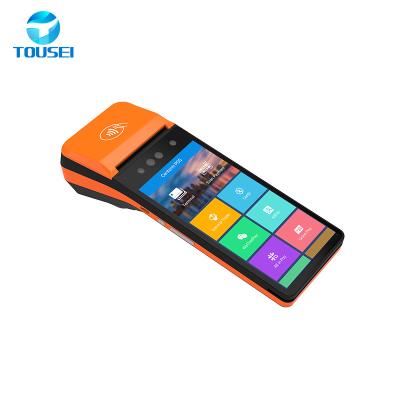6.5 Inch Smart Mobile Android Handheld POS System Terminal With NFC 58mm Printer