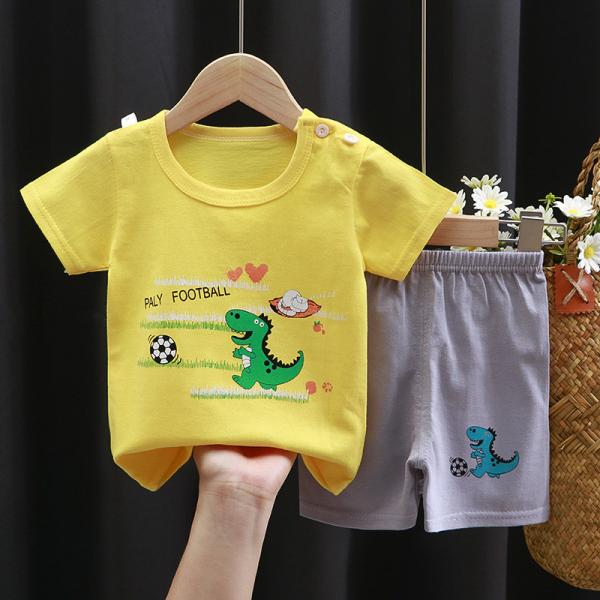 A roupa das crianças do verão de 120CM 47.2in curto Sleeved camisas de T para meninos