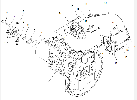 Excavator Pc300-6 Komatsu Hydraulic Pump 708-2H-00110 Main Pump