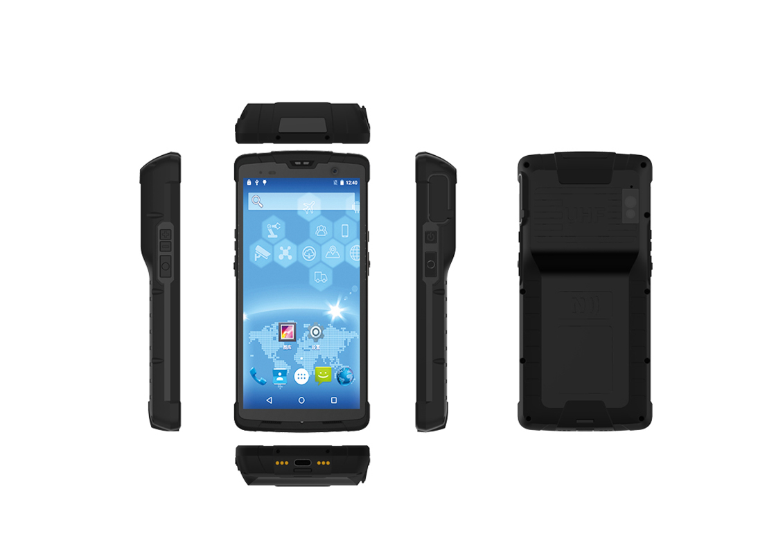 Читателя UHF RFID смарт-карты ROM PDA RAM 16G операционной системы блок развертки штрихкода андроида четырехъядерного 2.0GH 2G андроида 8,1 Handheld Handheld