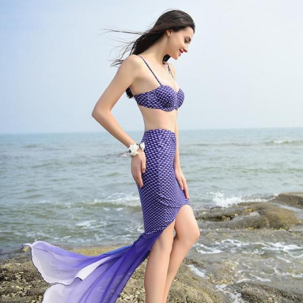 Bright Fabric Little Kid Mermaid Tails Mermaid Tails With Protectors / Monofin