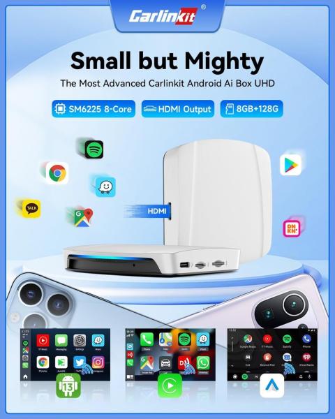 Android 13.0 ワイヤレス アダプター カープレイ マルチメディアビデオボックス CPC200-TBox UHD SDM660 8G 128Gb