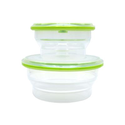 Recipiente de armazenamento dobrável hermético 400ML do alimento do silicone livre de BPA