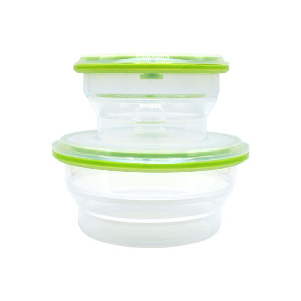 BPA Free Silicone Airtight Collapsible Food Storage Container 400ML