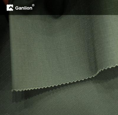 Antibacterial Nylon Cotton Spandex Stretched Workwear Fabric Ripstop 2*2