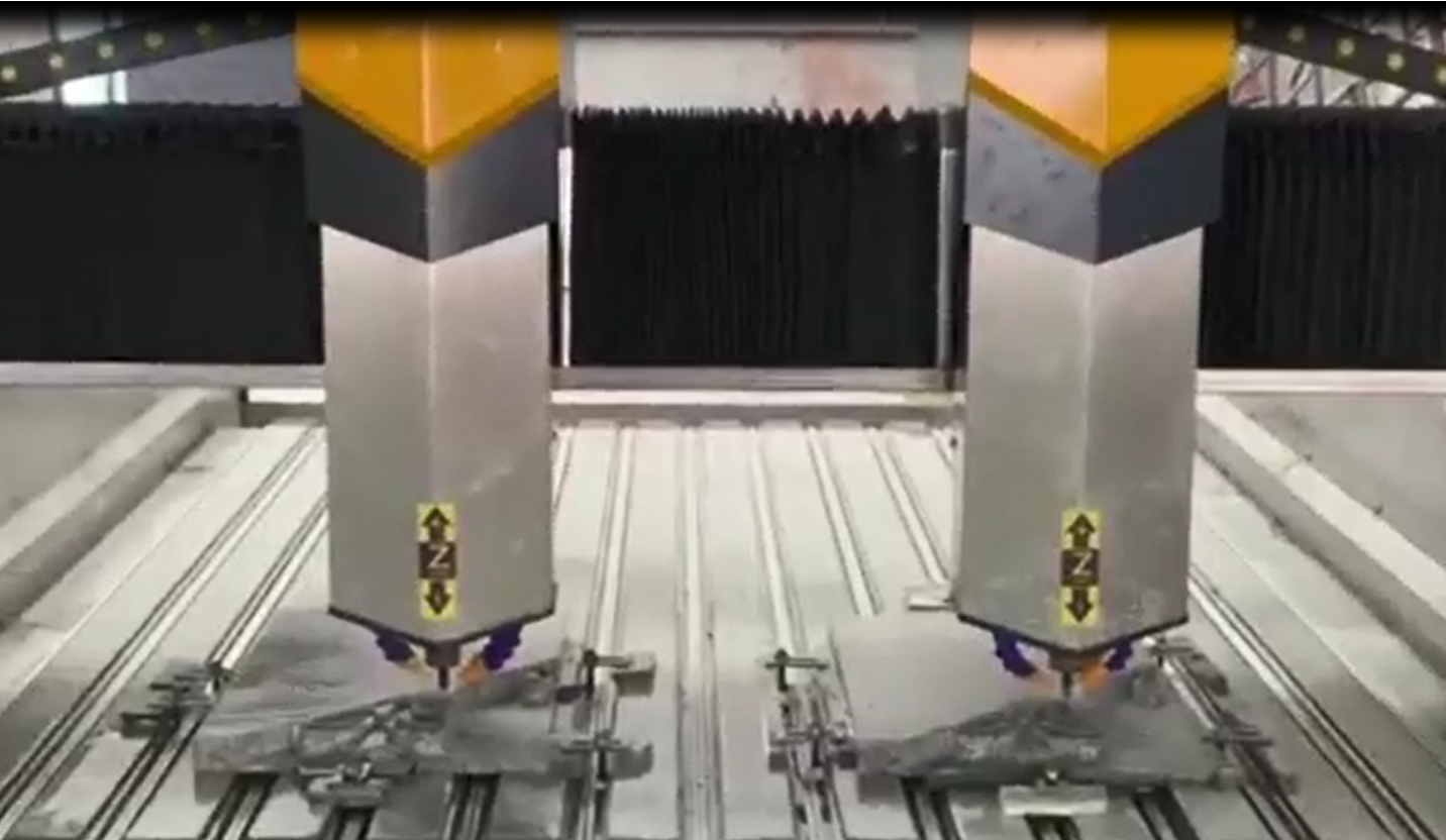 3Axis Электрическая машина CNC для резки камня Режущая машина 5,5 кВт