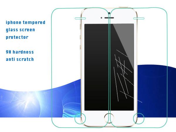 iPhone tempered glass screen protector 0.33 mm ultra thin 9H hardness high transparency