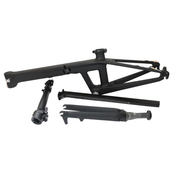 Sleek 20 Inch Carbon Bike Frame With Gloss Surface Processing Mode And BB92mm Pressfit