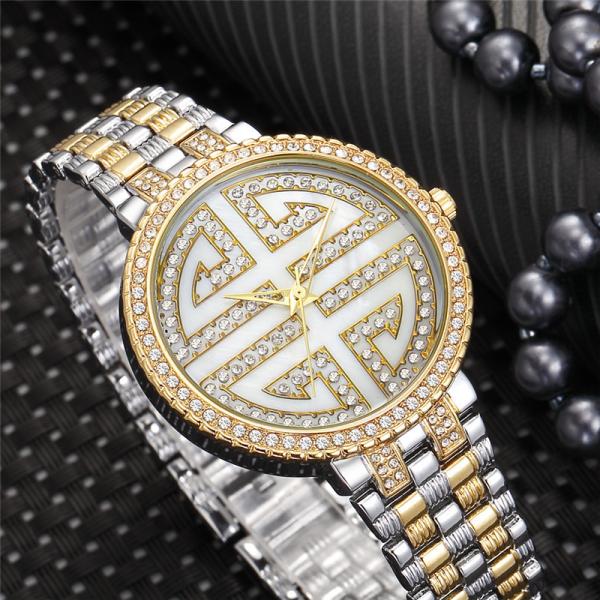 10bar Waterproof Silver Diamond Watch Womens , PC21 White Gold Diamond Watch