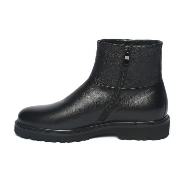 BRUNO VIERO Black Anti Skid Mens Leather Casual Boots
