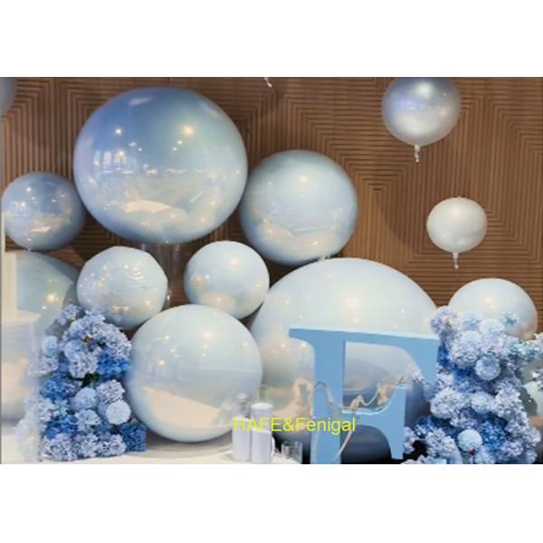 Durable PVC White Shiny Balloons Suitable For Wedding Or Birthday Decorations
