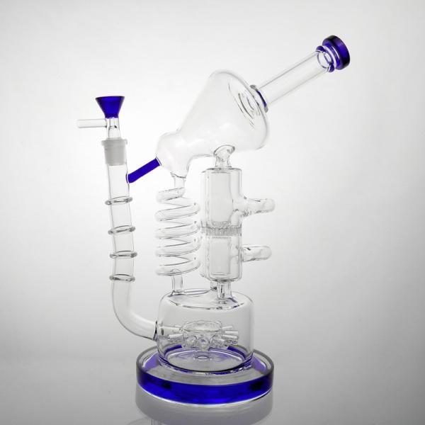 Huge  Recycler Water Bong , 13 Bongs Birdcage Big Water Pipes 14mm Bowl