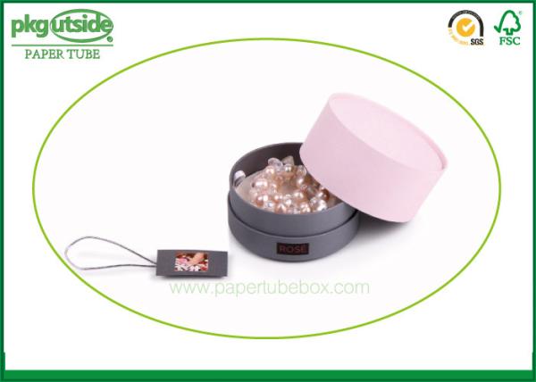 Gift Packaging Round Cardboard Hat Boxes , Bouquet Flower Decorative Round Hat Boxes