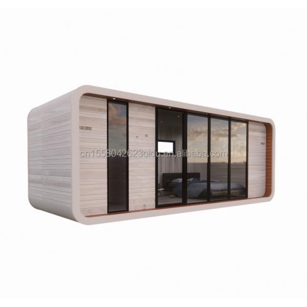 Family Living Wooden Floor 20ft Seashore Holiday Special Shaped House with Customized Color and Fast Installation
