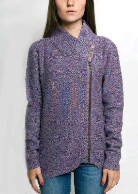 Zipper Front Knit Cardigan Sweater Spring Daily Wear Easy To Pair Pants