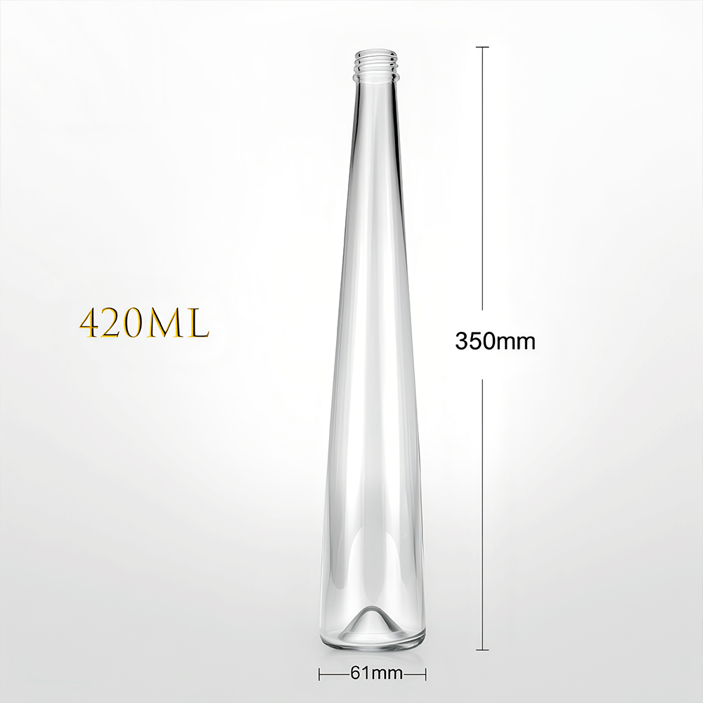 1000ml Crystal Glass Liquor Bottle Cork Sealed For Beverage Packaging
