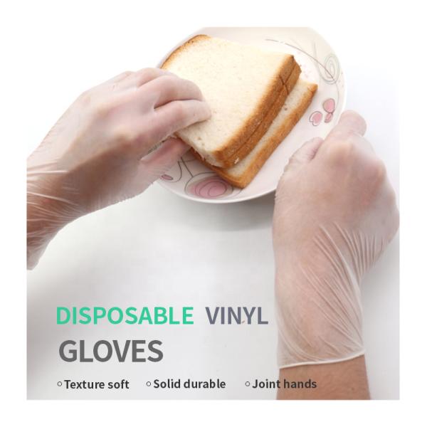 Pvc Anti Skid Wear Resistant Disposable Gloves Bulk For Beauty Salon Food Handling Use