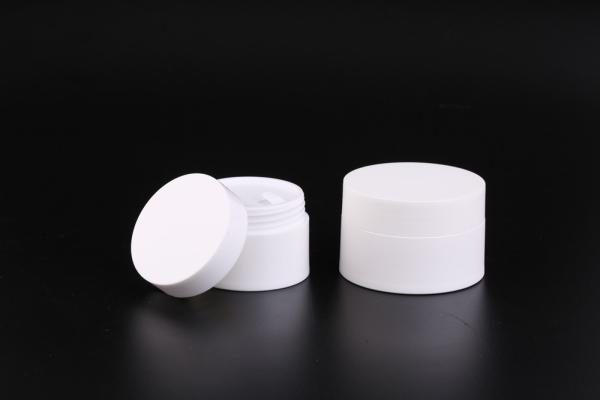 Pot crème cosmétique blanc à la mode d'UKC44 5-50g pp, pot de masque