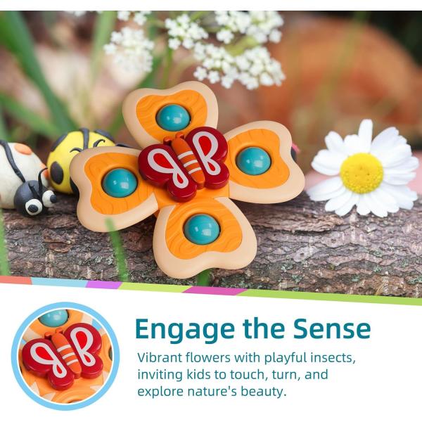 8 to 13 Years Age Range Baby Bath Toys Pressure Relief Function Suction Cup Spinner