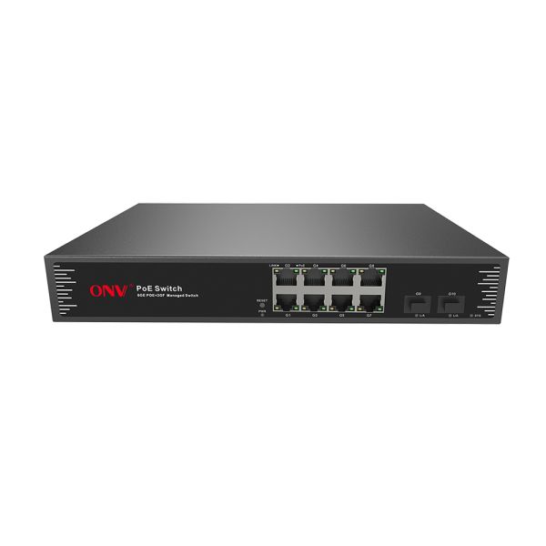 10-port Gigabit Managed PoE Switch with 30W PoE per Port and 20Gbps Switching Capacity
