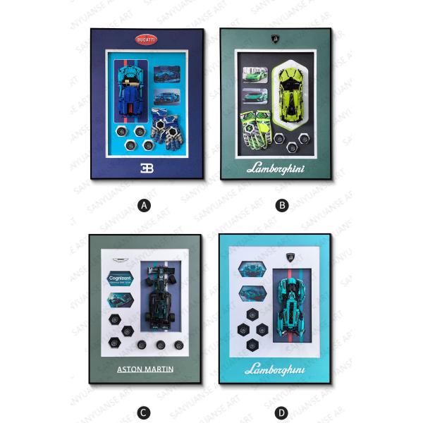 Stylish Home Hanging Display with Electric Still Life Pattern Building Blocks Display