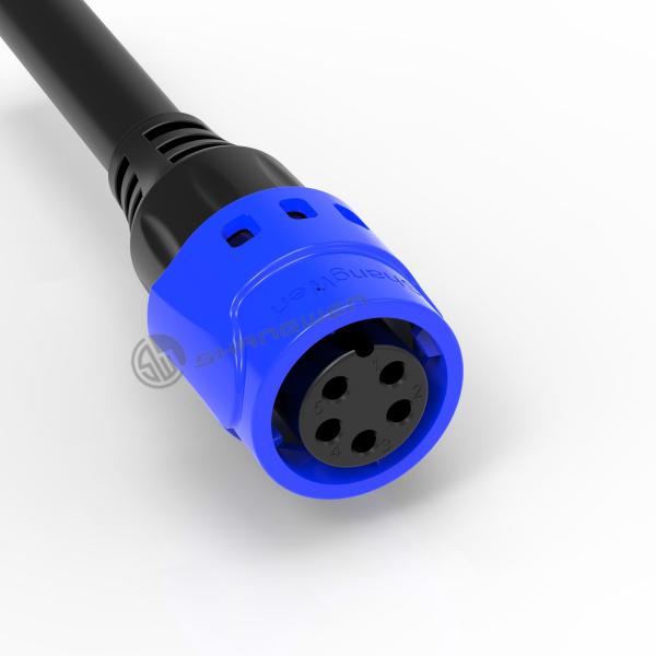 M19 Power Connector IP67 Самозаключающийся Промышленный 5-прикольный женский соединитель