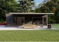 Projeto de aço da construção de armação de aço do espaço da luz do estúdio do jardim da casa pré-fabricada