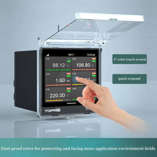 Embedded Panel Data Acquisition System Smart K Type 1-12 Channel Paperless Temperature Recorder