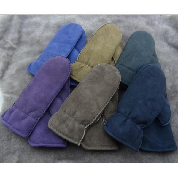 shearling lamb fur leather gloves hand sewing lady sheepskin 2019 mitten