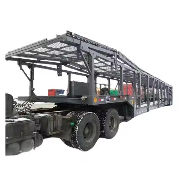 Heavy Duty 2 Axles Car Hauler 6-8 Car Carrier Truck Trailer European Style Car Hauling Utility Trailer with Air Suspension