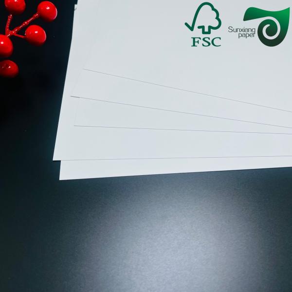 FSC 1.5mm 1.35mm Ivory Board High Thickness Glossy Smooth White Cardboard For Packaging